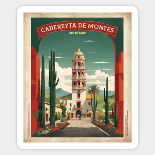 Cadereyta de Montes Queretaro Mexico Tourism Travel Vintage Sticker